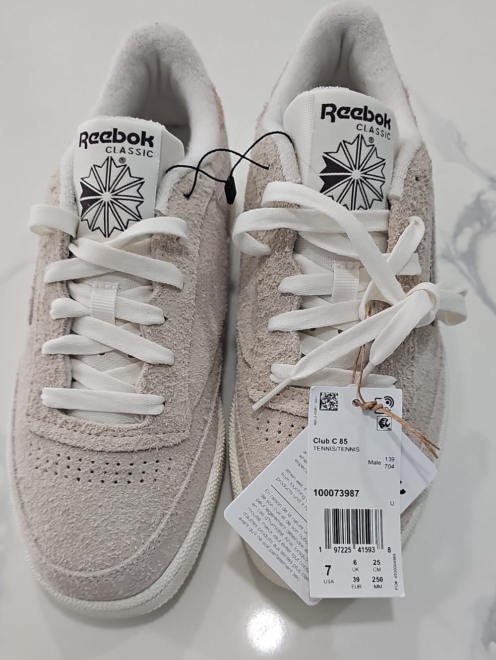 Reebok Classic Club C 85 Suede Sneakers - Cream/White